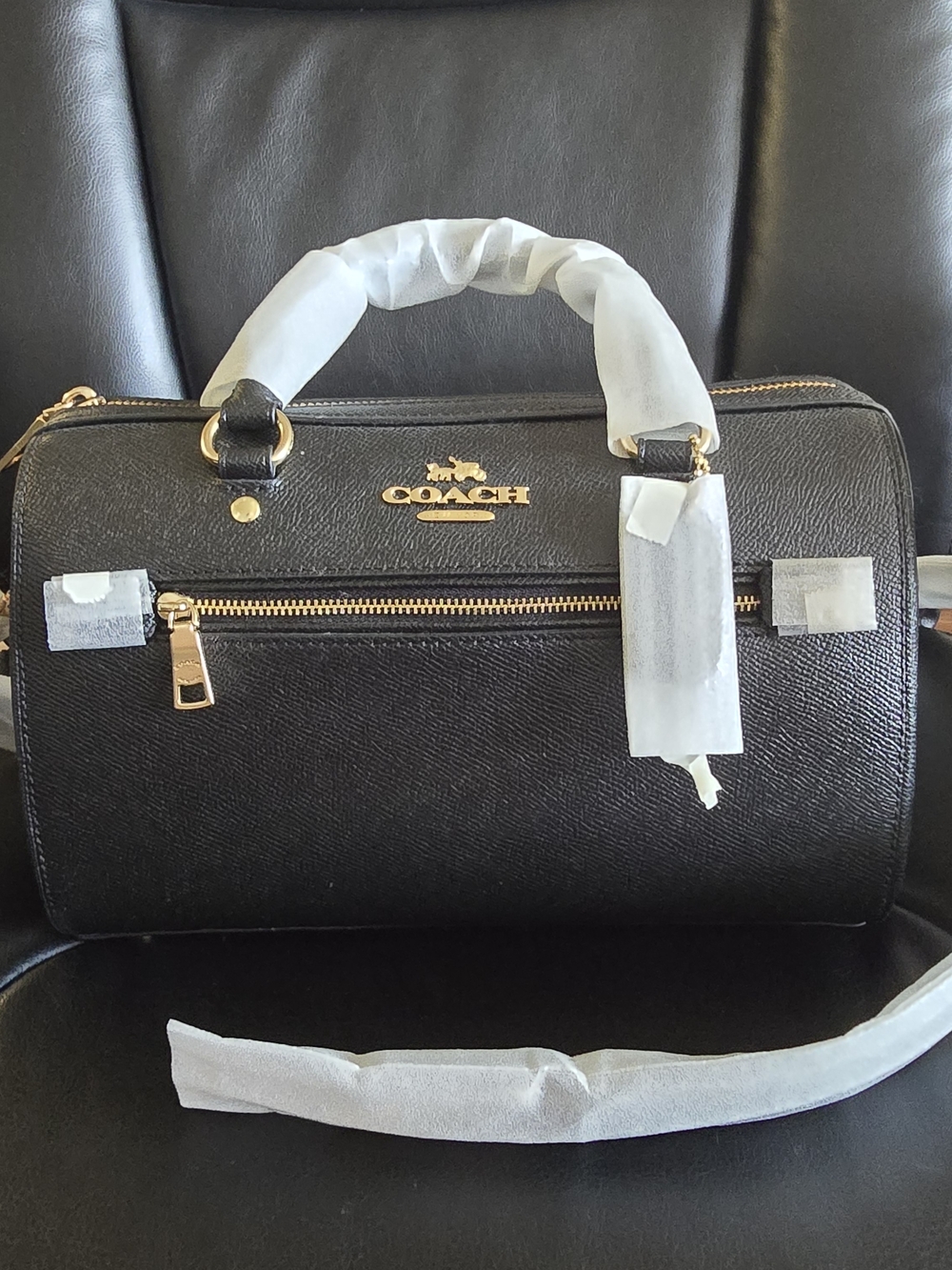 COACH - Rowan Satchel CROSSBODY Bag / Black IM - Picture 4 of 13